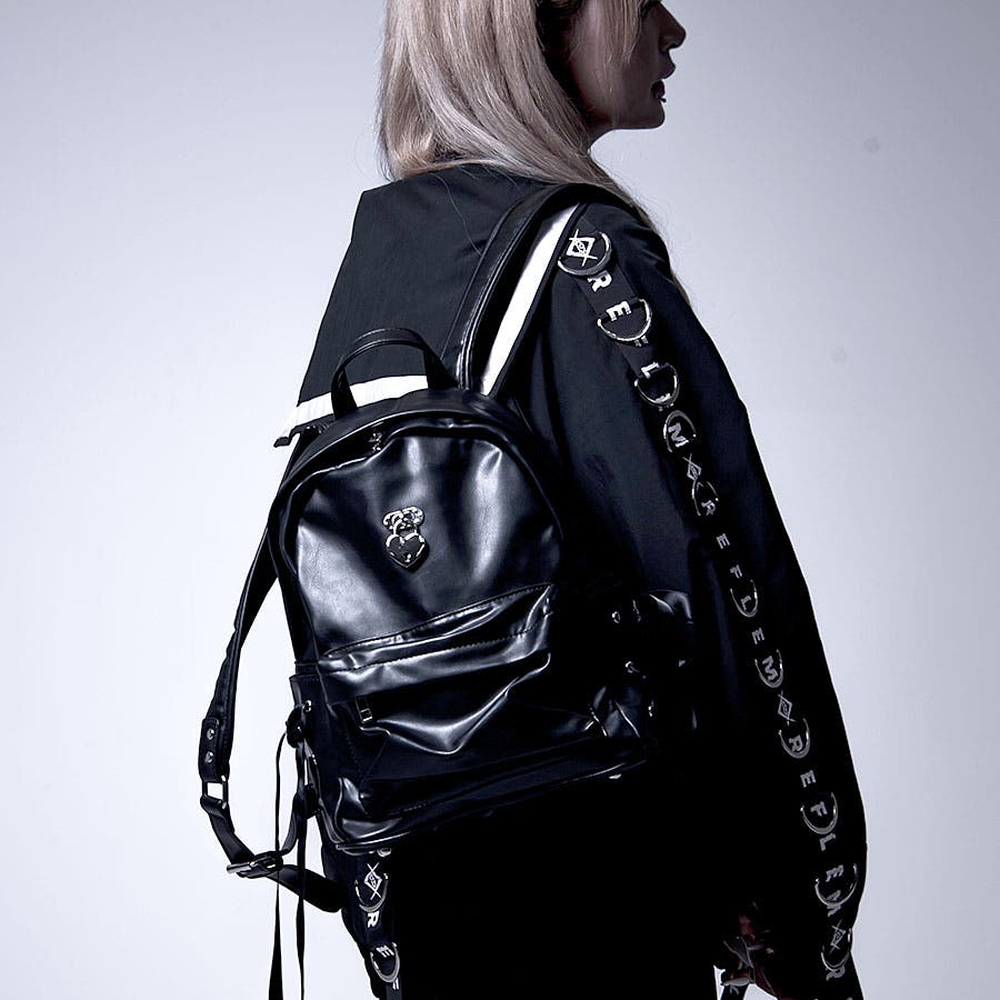 MAD PUNK マッドパンク　レオパード柄猫耳ファー付き デニムリュック MAD MAD【マッドマッド】MAD MAD[品番：PBIW0001878]｜ililil