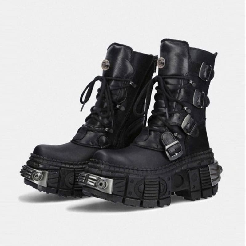 NOVESSELベルト付き厚底ブーツ 全1色 ブーツ[品番：PBIW0003158