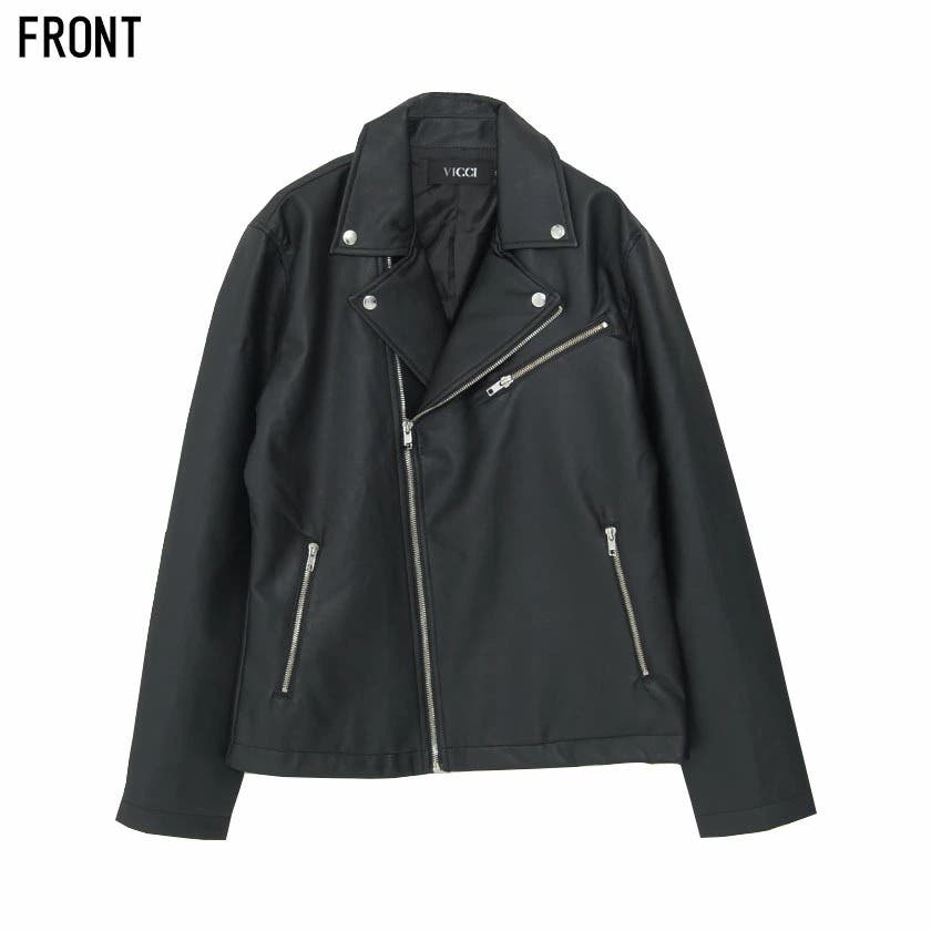 レザージャケット 2色セット ツーウェイバイカーレザージャケット - COSYHARU | 60% - アジア