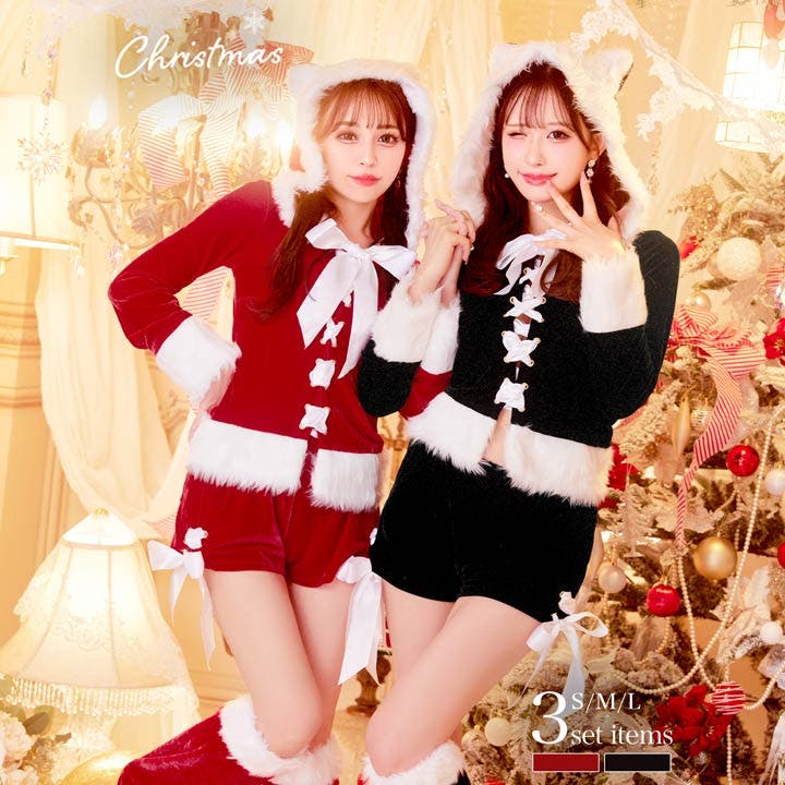 63ANGELルミちゃん着用》 コスプレ クリスマス サンタ ねこ ねこ