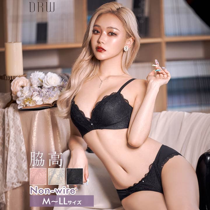 脇高ブラジャー ショーツ セット[品番：DY000025067]｜Dazzy