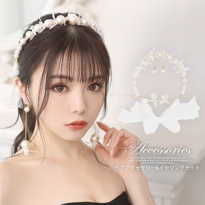 ANNAN WEDDING カチューシャ イヤリング セット ブライダルアクセサリーのアンナンウェディング