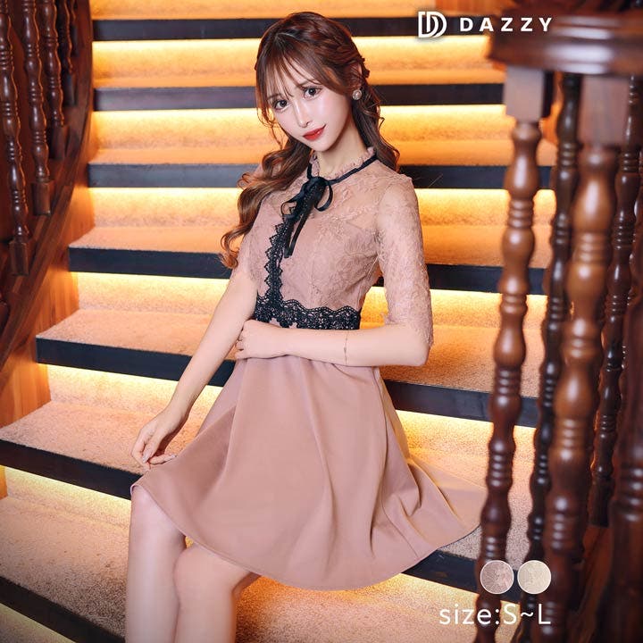 シンプルなレース✨ロングキャバドレス 春夏女子会・パーティーに最適 2310600-3.jpg