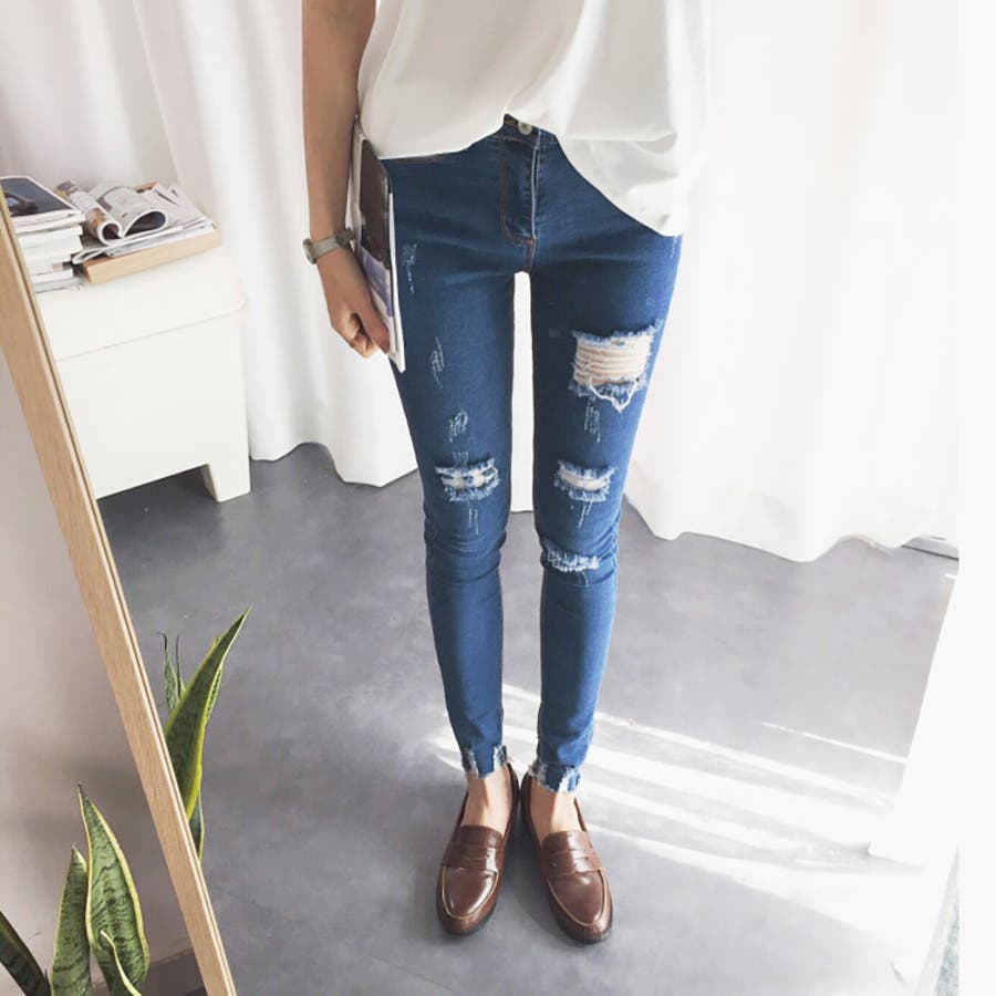 スキニーデニムパンツ まとめ売り50本 リメイク素材 ハンドメイド生地