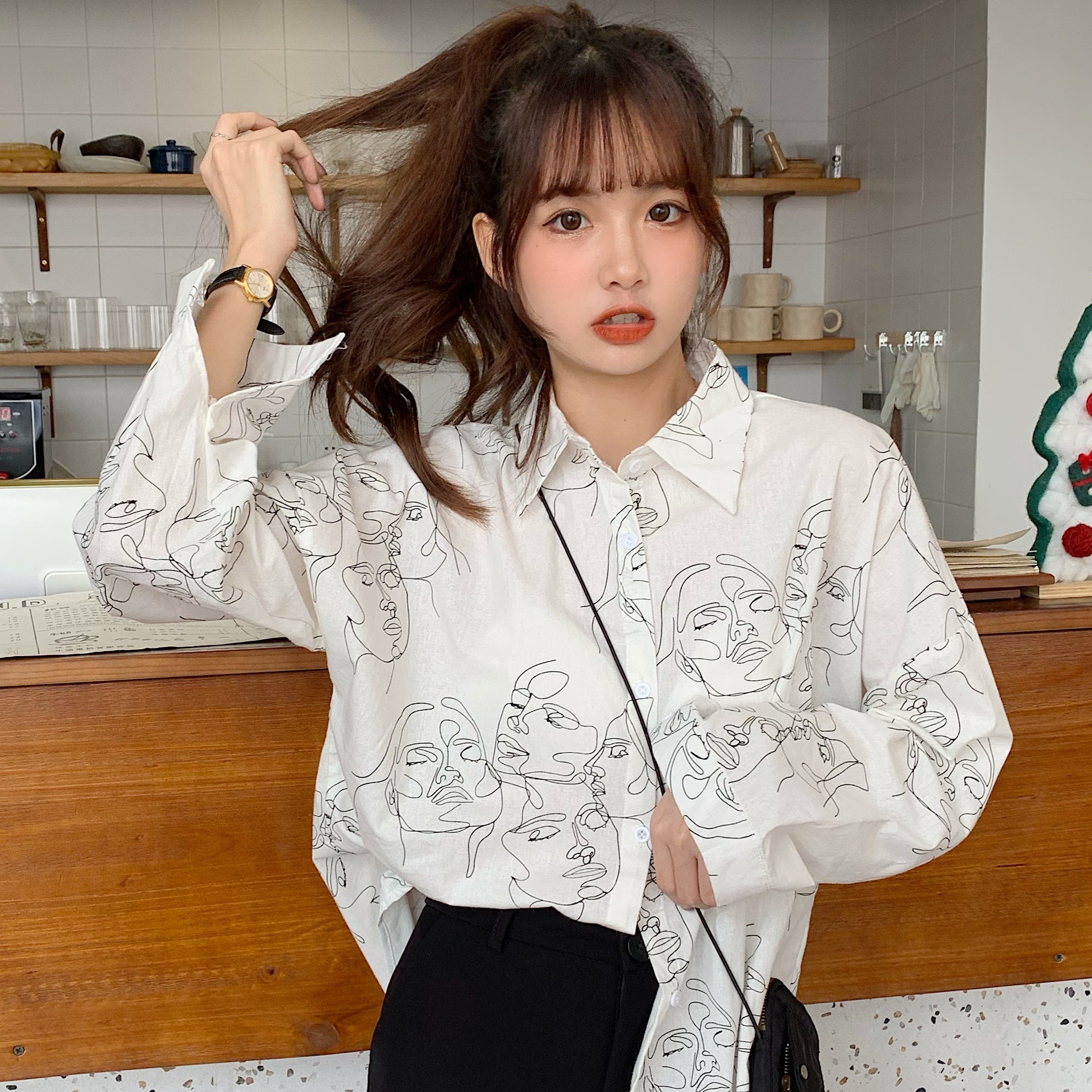 Ado HARE コラボ限定受注生産 白刺繍シャツ Mサイズ 値下げ交渉可能 HARE】シアーフロントシシュウシャツ Ado HARE コラボ限定受注生産 白