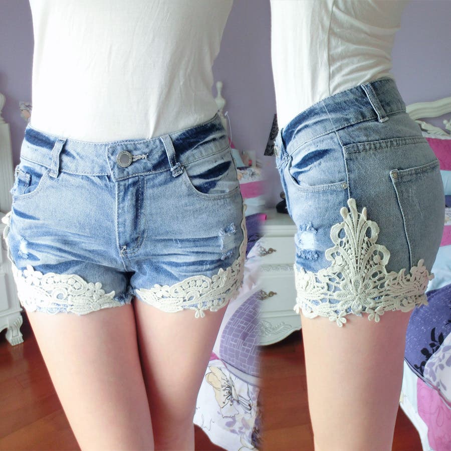 d.i.a.デニム風 ショートパンツ レースアップデザイン サイズ26 d.i.a.デニム風 ショートパンツ レースアップデザイン サイズ26