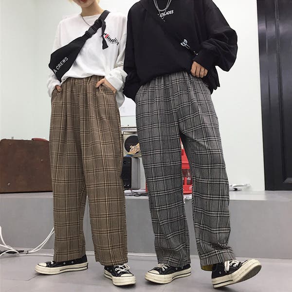 Risley　リズレー　リズレイ　チェックワイドパンツ　ベージュ 楽天市場】ストレートパンツ トールサイズ レディース