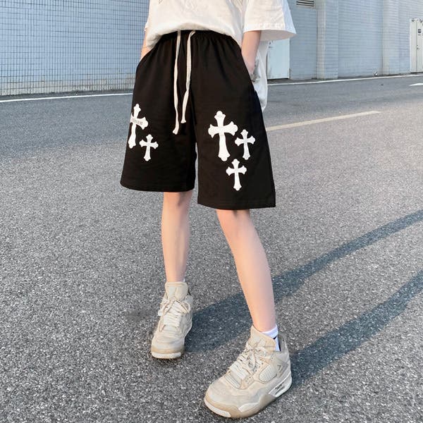 ハーフパンツ クロス 十字架[品番：DCTW0003625]｜Decorative