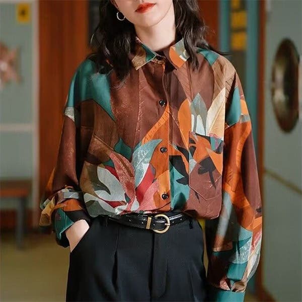 柄シャツ 花柄 花[品番：DCTW0004634]｜Decorative （デコラティブ）｜レディース｜Shoplist