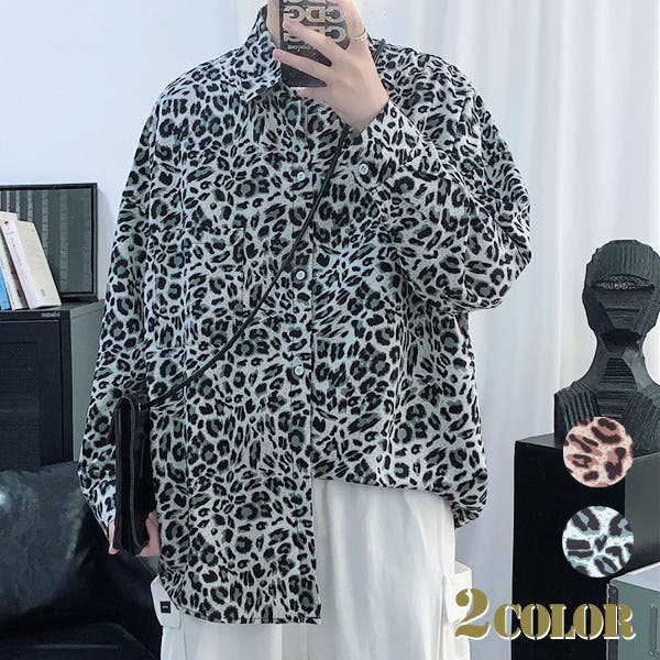 柄シャツ レオパード柄 長袖シャツ[品番：DCTW0003730]｜Decorative