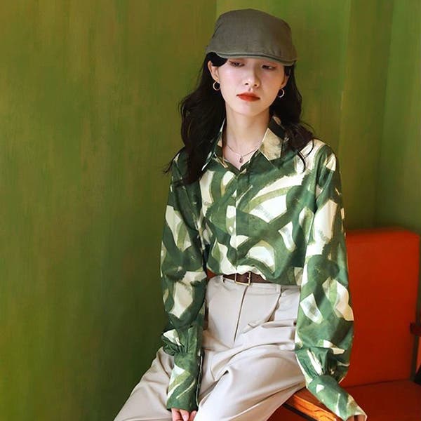 柄シャツ アロエ アロエベラ[品番：DCTW0004450]｜Decorative