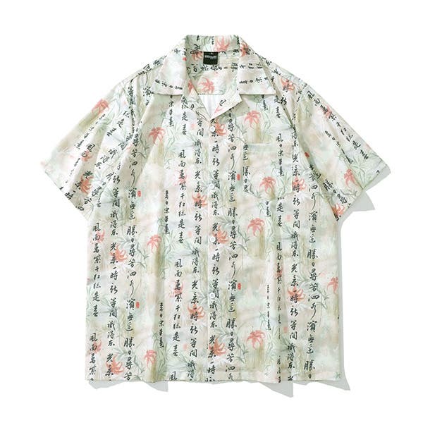 柄シャツ 曼殊沙華 彼岸花[品番：DCTW0004541]｜Decorative