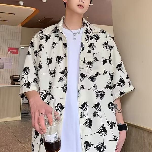 柄シャツ 花柄 チューリップ柄[品番：DCTW0004586]｜Decorative