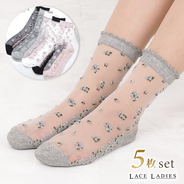 Liscalla 花柄ロングソックス 2点セット sc02_01.jpg