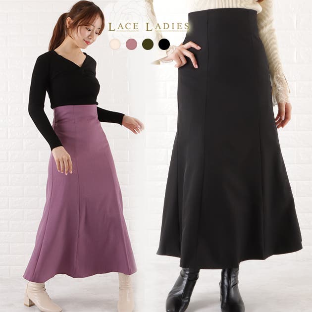 レースアップ マーメイド ロング[品番：LCLW0002867]｜レース