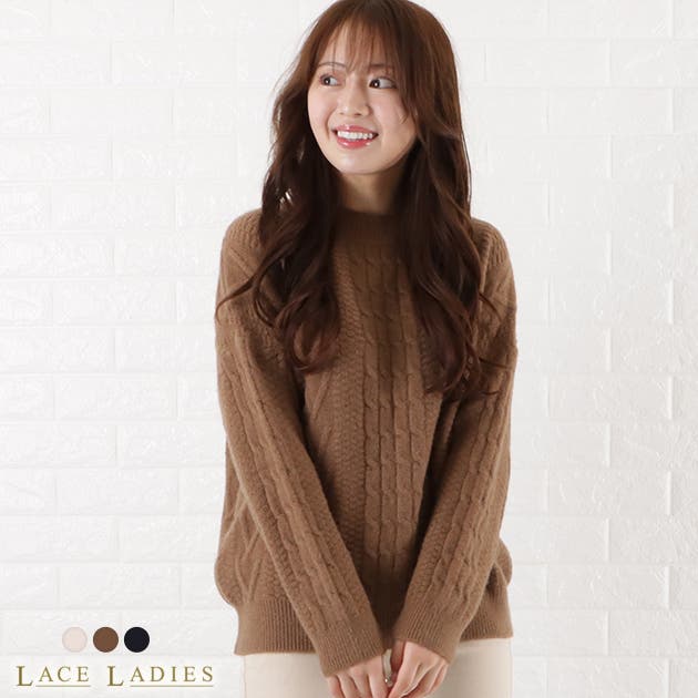 【専用】クリーム色 オーバーサイズ ケーブルニットセーター ntt02_01.jpg