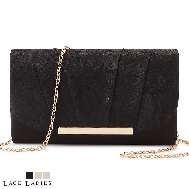 MUGIBAG*ケミカルレース*パーティーバッグ*ショルダーバッグ*2way 2way パーティーバッグ クラッチバッグ[品番：LCLW0002927