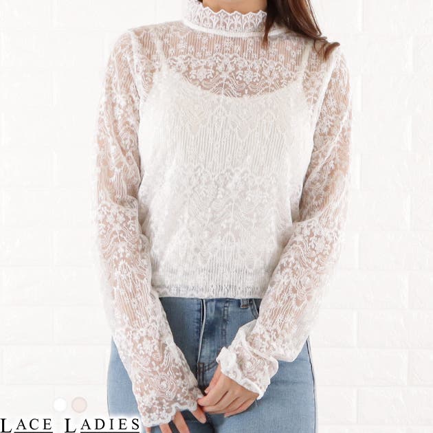 美品！LEONARD　ハイネックカットソー　サイズ38　M　花柄　ストレッチ LEONARD - 69g8 LEONARD レオナール 長袖カットソー ニット