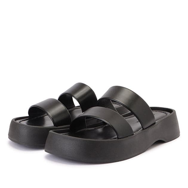 トリーバーチ モノグラム キャンパス フラットサンダル ミュール 24.5 フラット 24.5cm Tory Burch(トリーバーチ) サンダル・ミュール