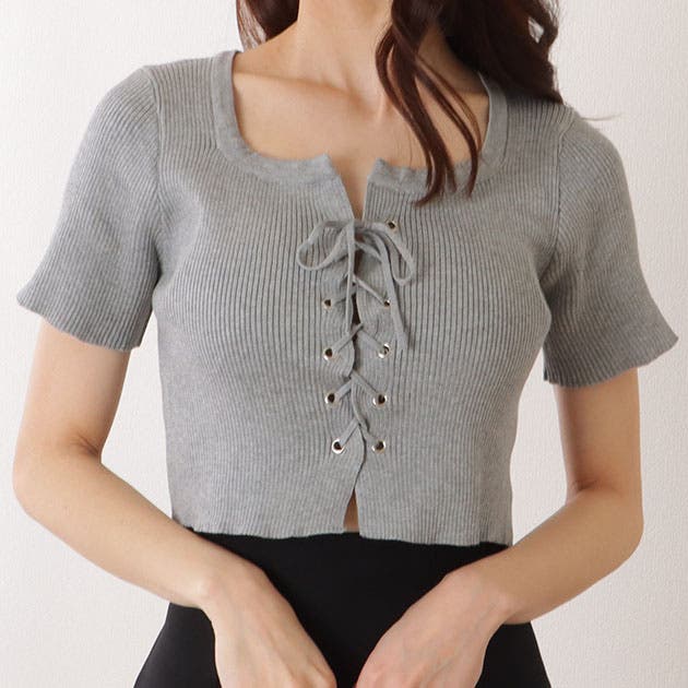 完売　アイレネレースプリントトップス ラッフルデザインレーストップス(カットソー)｜トップス｜FRAY I.D