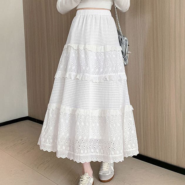 おまとめ◎willfully レザーパッチパーカー　レーススカート ボリュームレースフレアミニスカート – Darich (ダーリッチ)