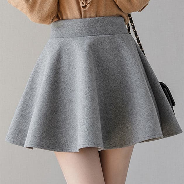 ソリッドカラー ハイウエスト フレア[品番：LCLW0008523]｜レース