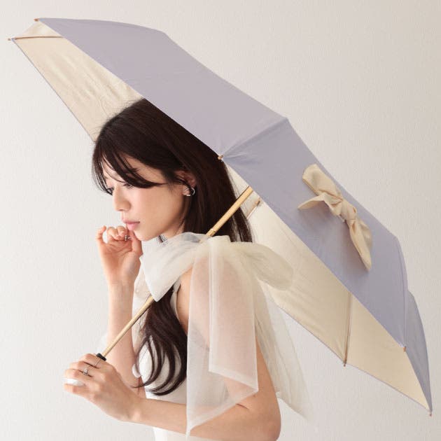 晴雨兼用 グログラン リボン付き[品番：LCLW0009293]｜レース