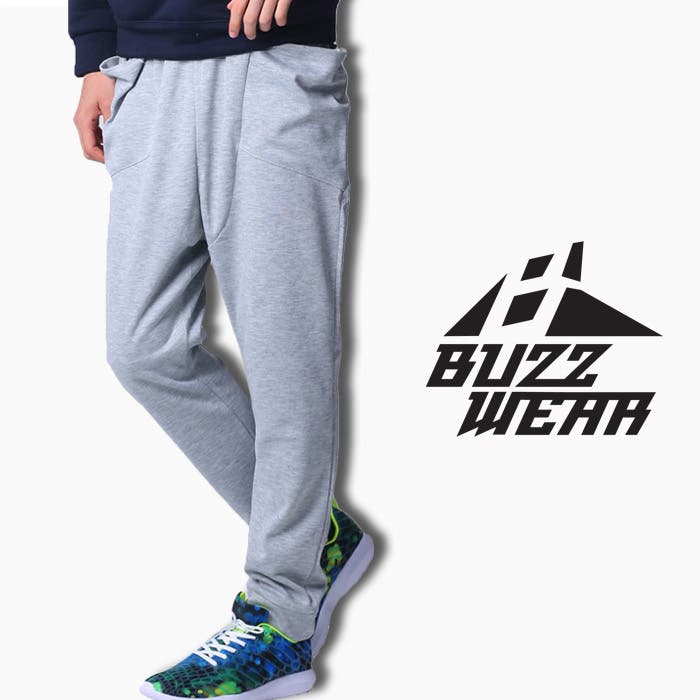 BUZZ WEAR サルエルパンツ メンズ 秋冬春用 黒/グレー M-XL[品番