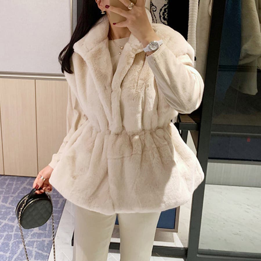 ペプラム ファージャケット ファーベスト[品番：DBLW0001745]｜Doux