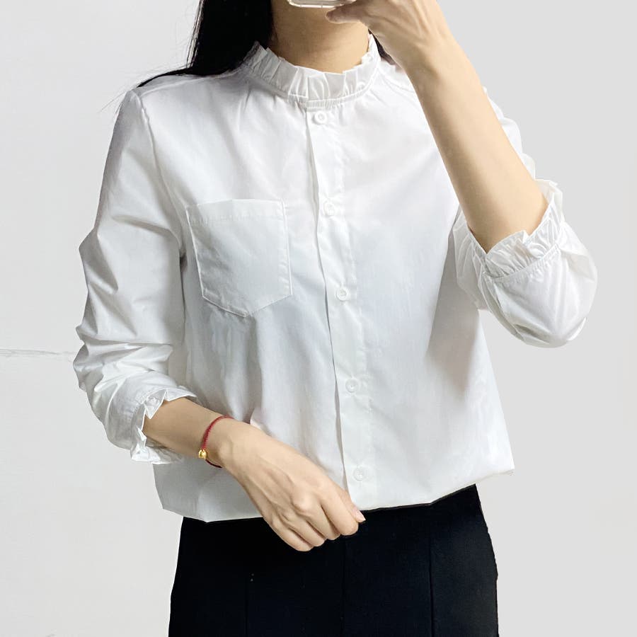 シャツ フリルシャツ ブラウス[品番：DBLW0001126]｜Doux Belle