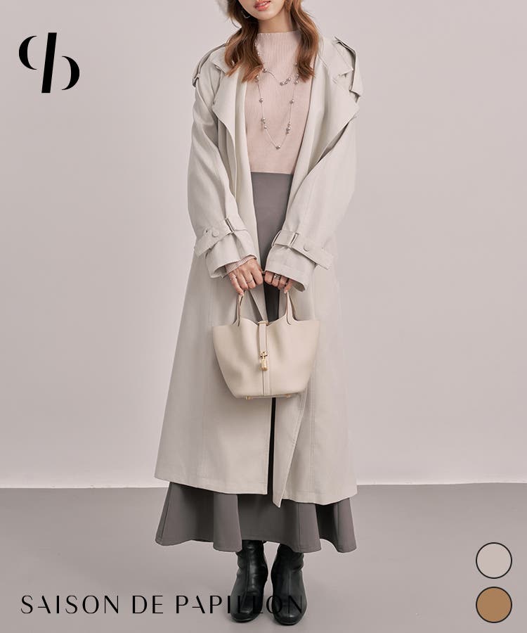 テンセル混オーバーサイズトレンチコート[品番：DSSW0005477]｜SAISON