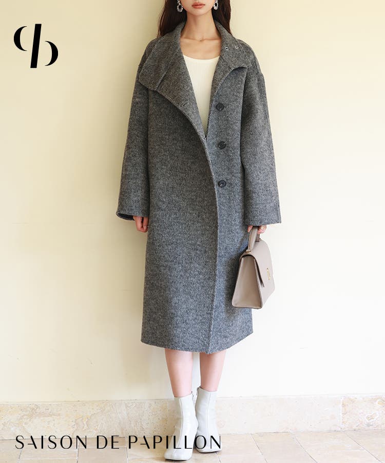 ウール混ダブルフェイスロングコート[品番：DSSW0004628]｜SAISON DE