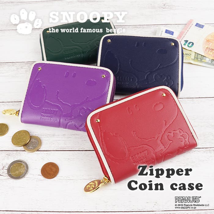 ラウンドファスナー小銭入れ スヌーピー SNOOPY[品番：EMNB0001155]｜e