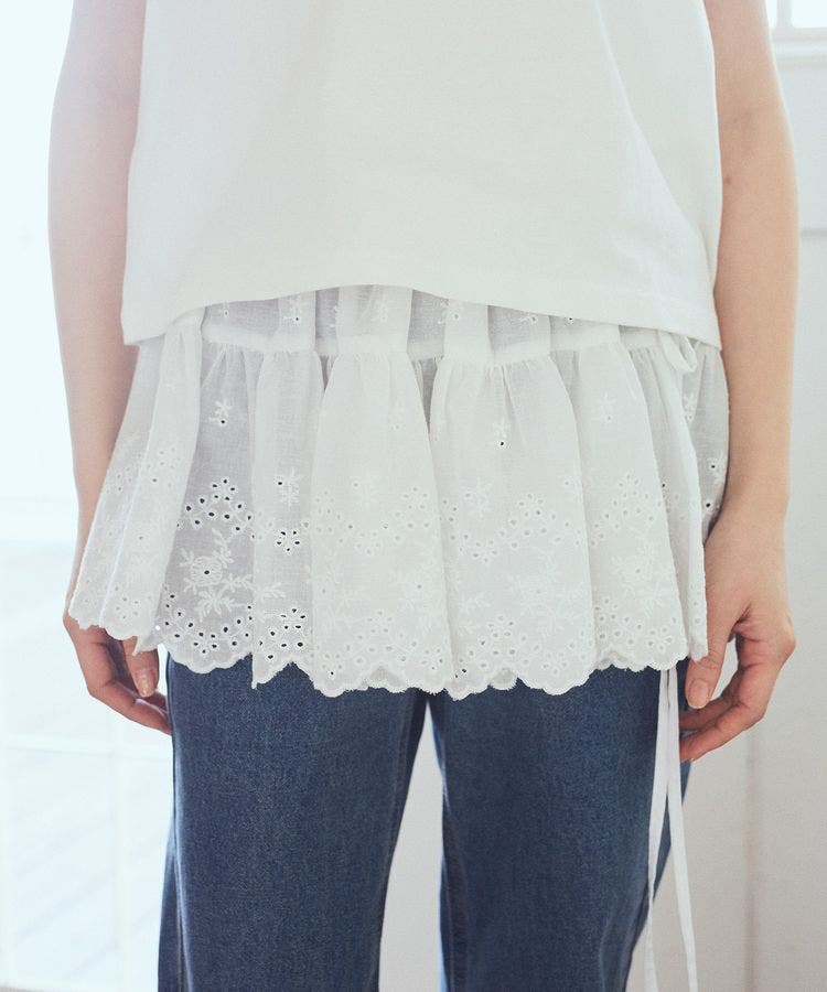 エンブロイダリー刺繍ラップスカート[品番：EMEW0048838]｜earth