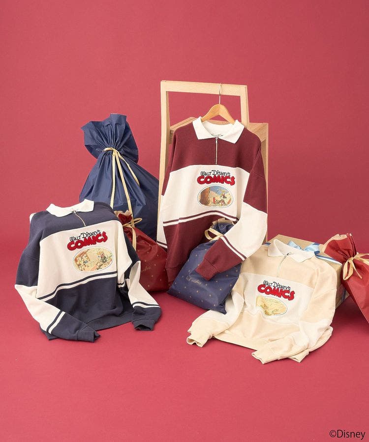 Disney/レトロコミックハーフzipスウェット[品番：EMEW0046889