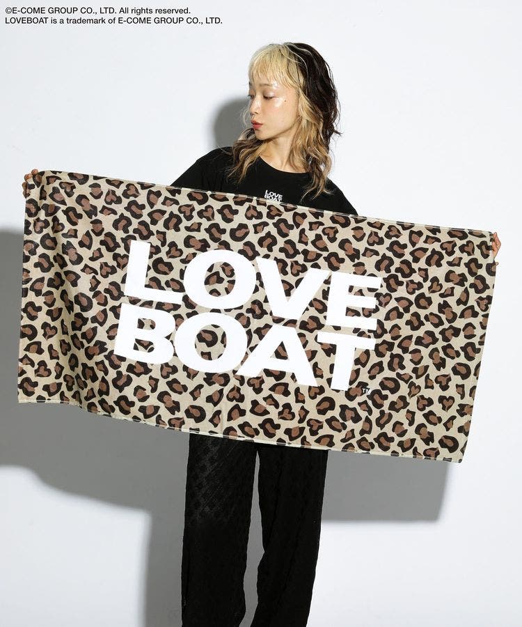 □LOVEBOAT レオパードビーチタオル[品番：GRPW0049585]｜Green