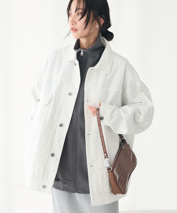 ユニセックス】ホワイトデニム2ndジャケット[品番：EHEW0045588