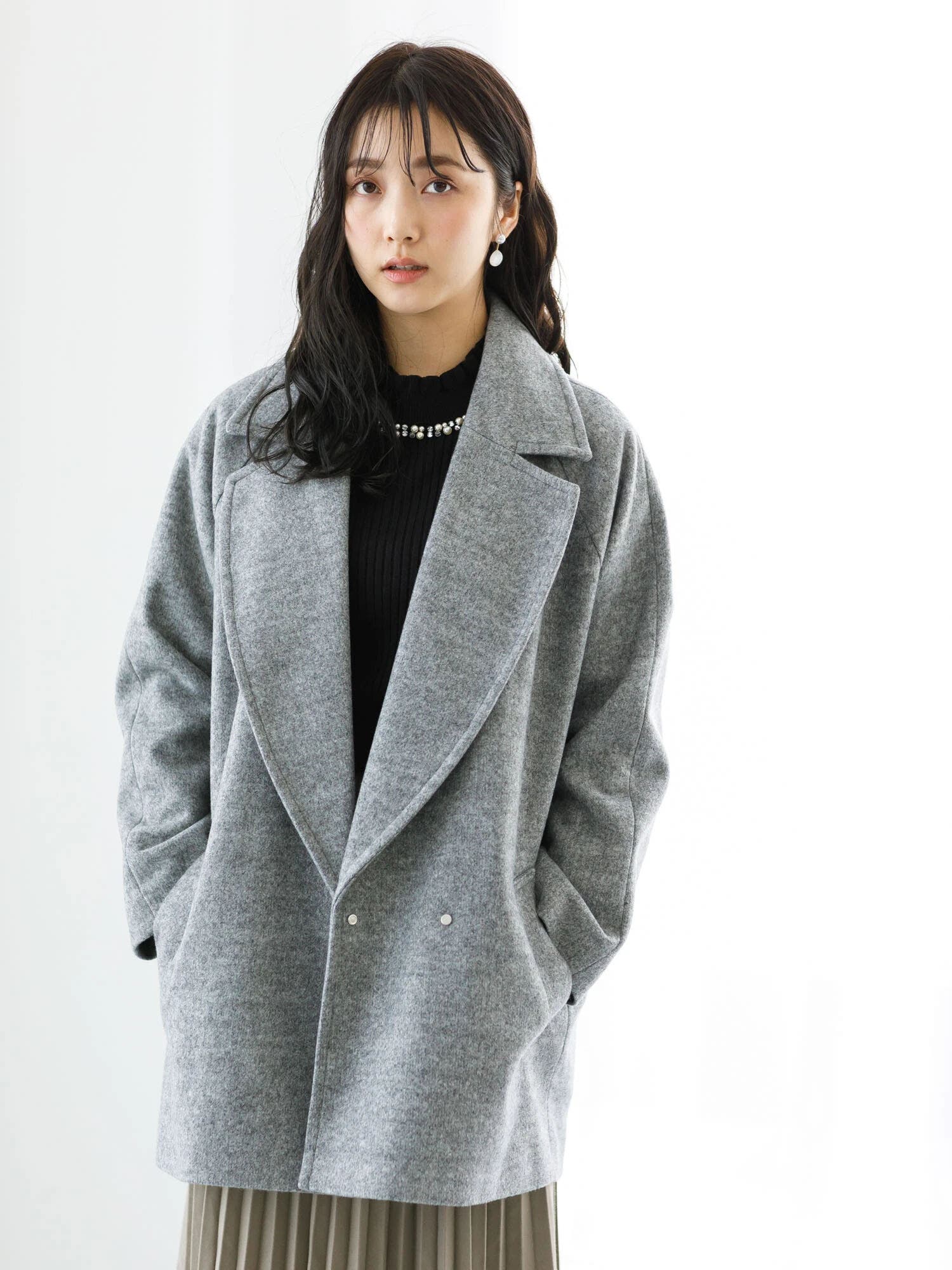 ミドル丈コート[品番：EMEW0025182]｜earth music&ecology （アース