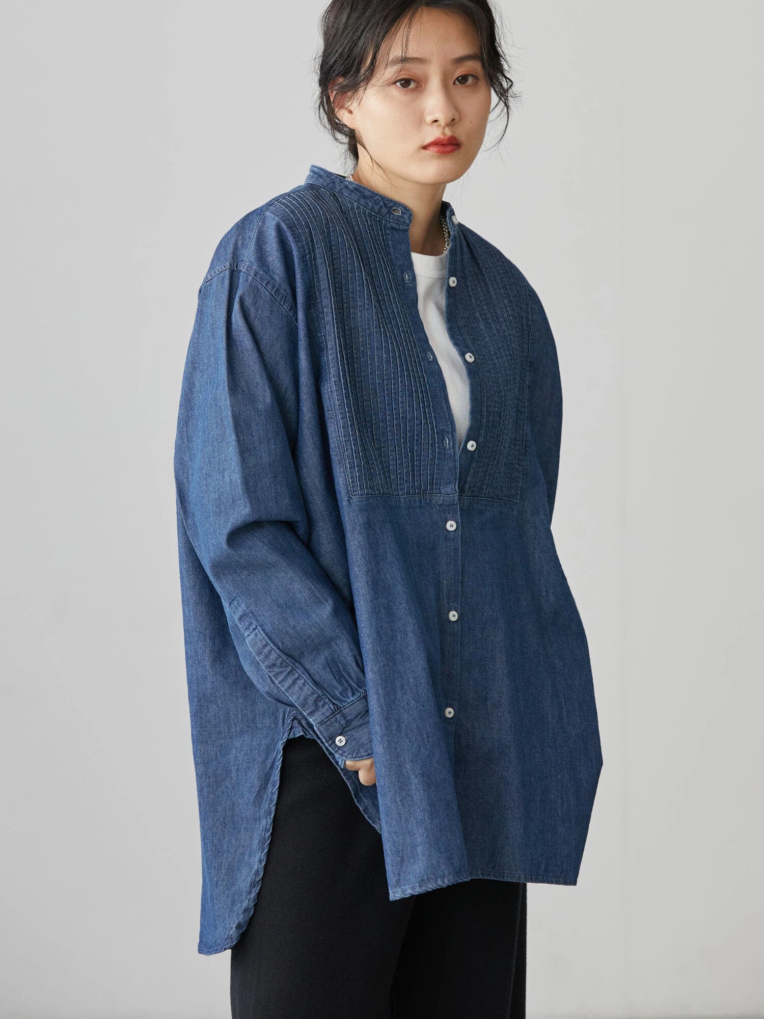 AMERICAN HOLIC デニム ティアード デザイン チュニック AMERICAN HOLIC（アメリカンホリック）の「デニムティアードデザイン