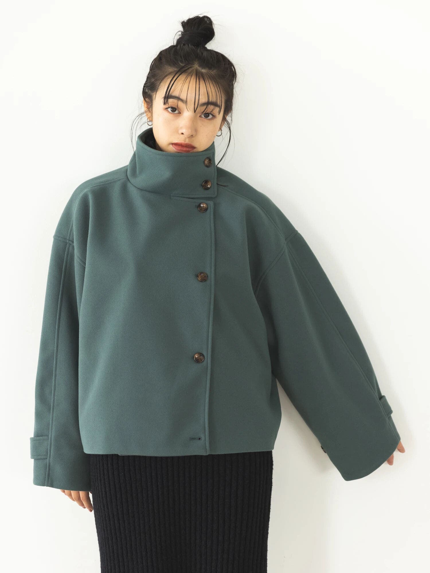 スタンドカラーショートコート[品番：KOEW0036924]｜koe（コエ