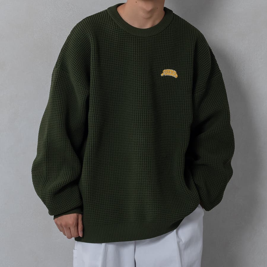 KITH ニット カーキ 胸元ロゴ ワンポイント 美品 正規品 - メルカリ
