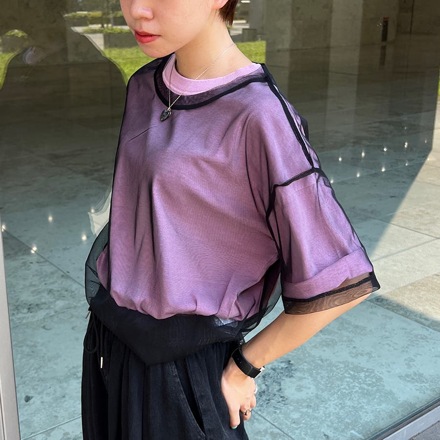tシャツ チュールＴシャツ「CLEAR_CREA」 レディース 000000007142-02-s.jpg?t=