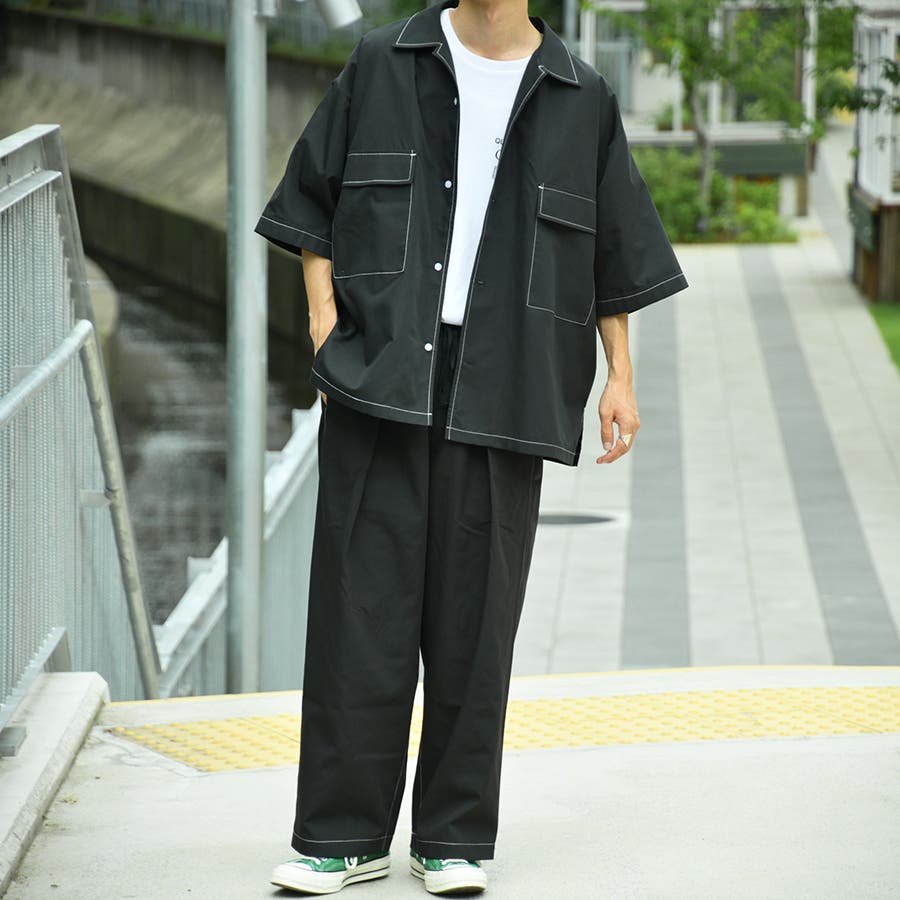 【超特価】 kutir】ステッチワイドパンツ【セットアップ着用可】[品番 スーツ
