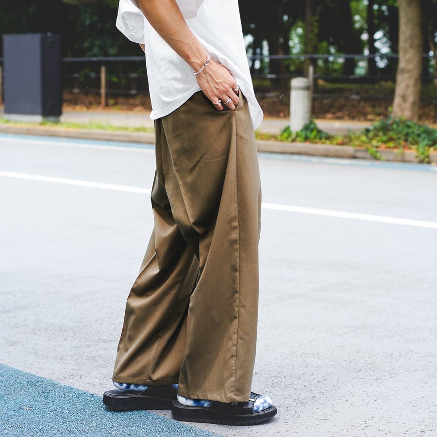 Adoon plain】センタープレスワイドパンツ[品番：KTRW0019094