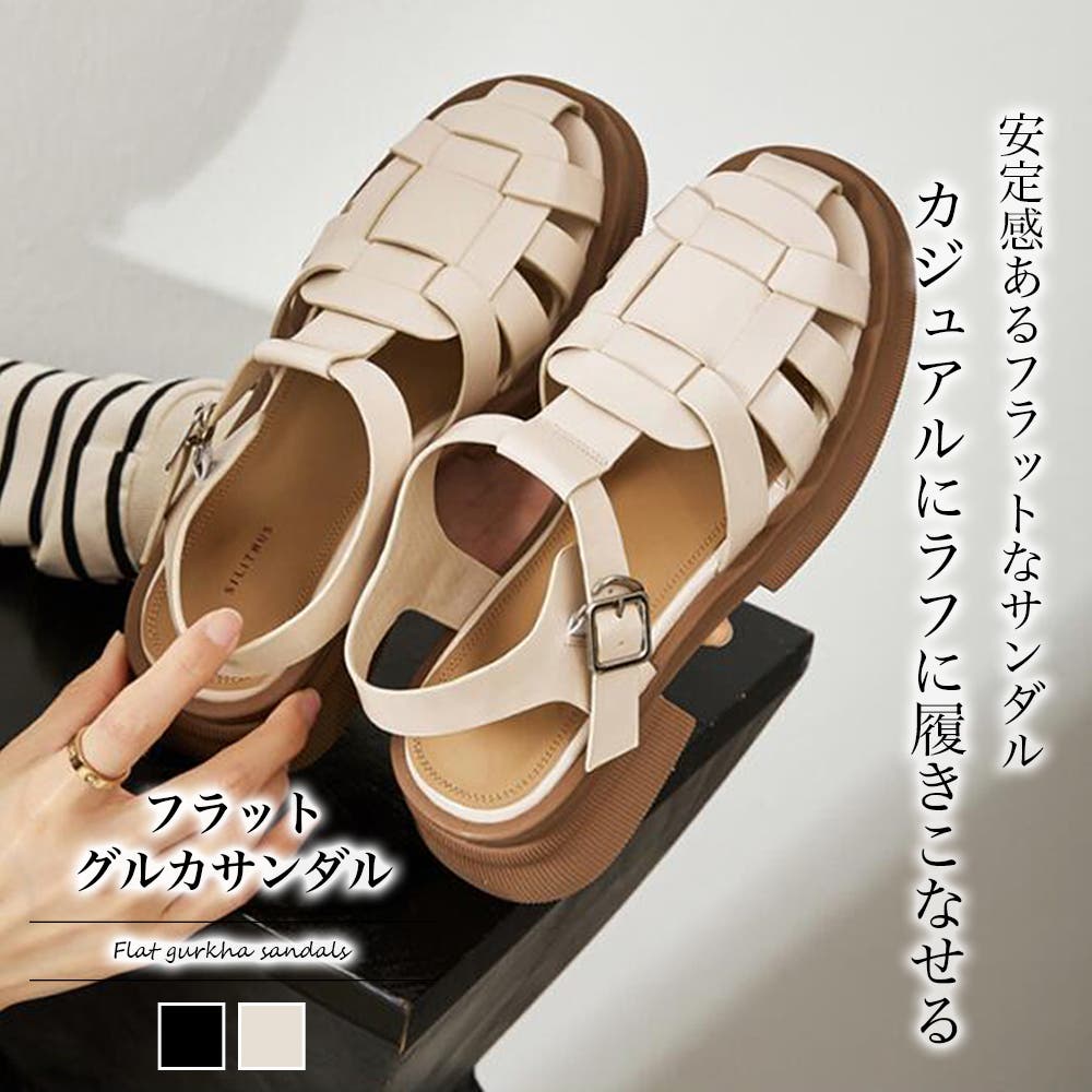 【韓国ファッション】フェイクレザー グルカサンダル 厚底 MinoriTY サンダル メンズ グルカサンダル ヒール レザー 本革