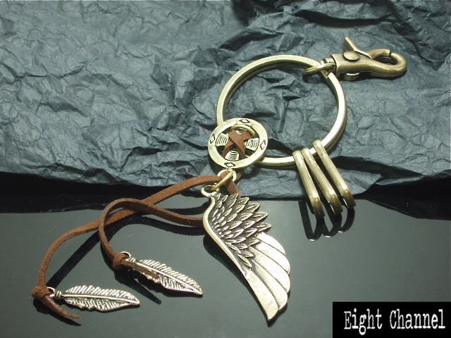 エンジェルフェザーキーホルダー 天使 羽[品番：ECLA0000079