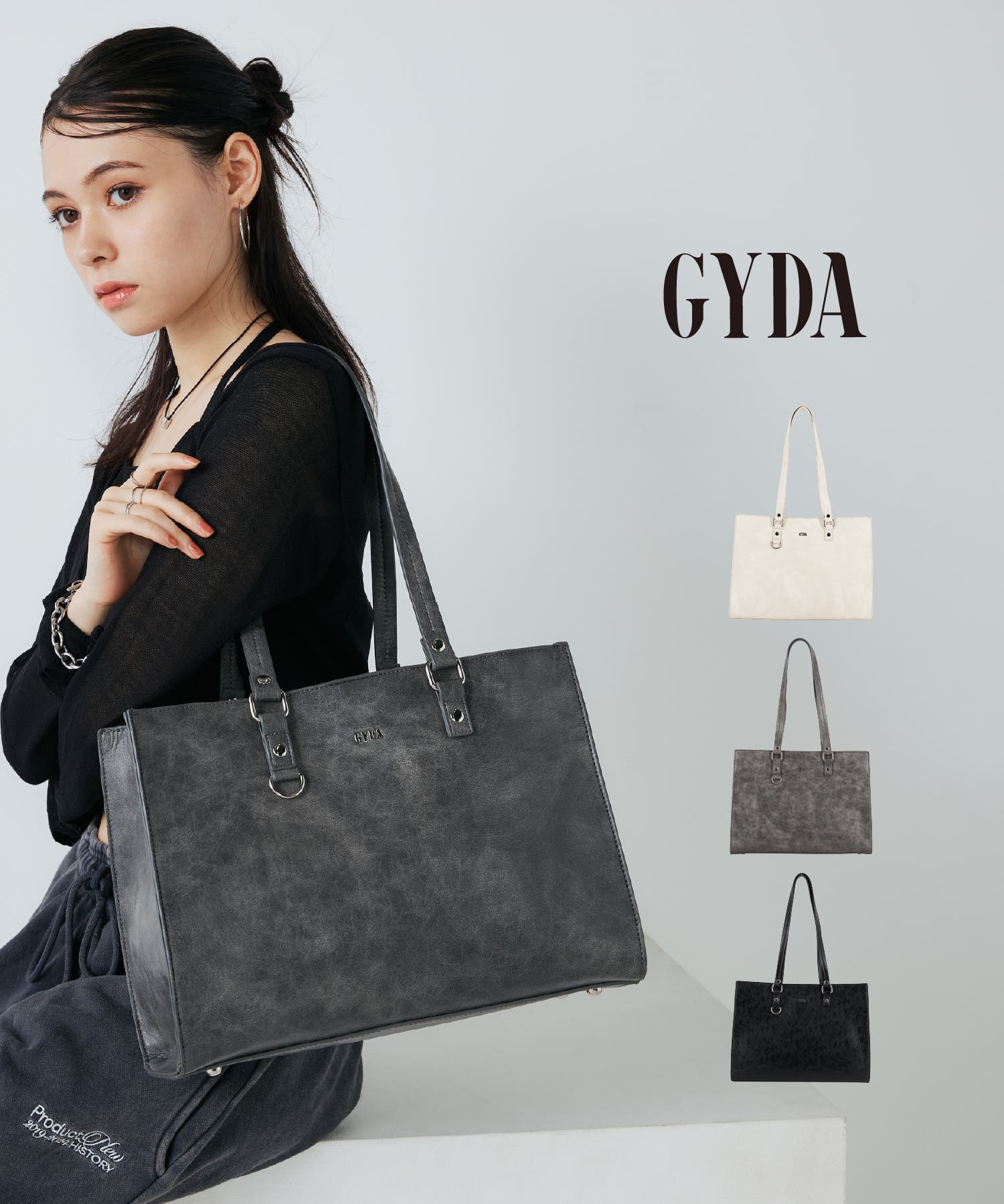 ビジュー フラットトートバッグ GYDA(ジェイダ)トートバッグ GY-B285[品番：EGLB0000074