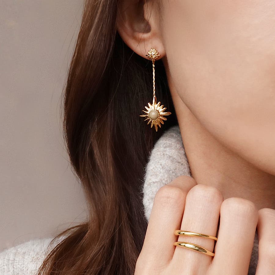 Christian Lacroix 大ぶり太陽モチーフイヤリング 楽天市場】大きいピアス 月 大ぶり ピアス 揺れる かわいい 太陽