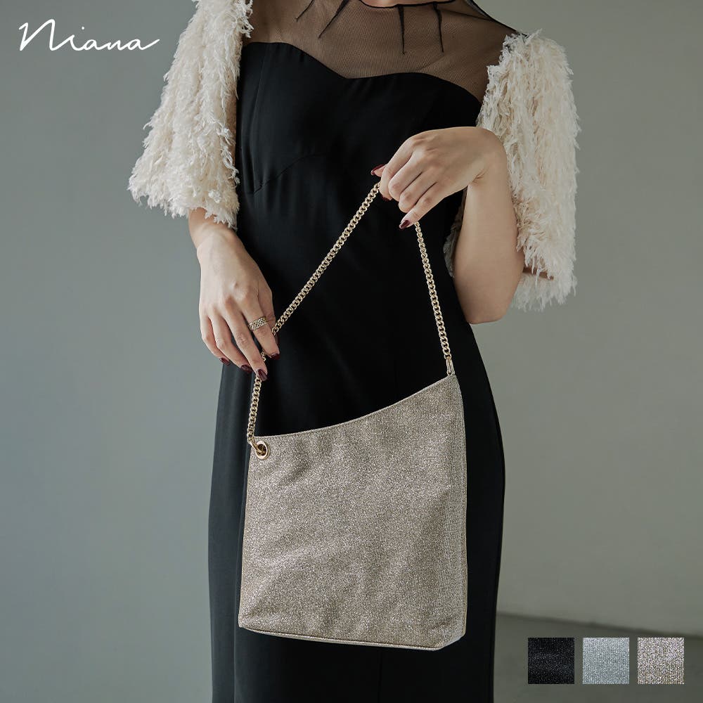 ニアナ（niana）/シャイニーラメスラッシュバッグ niana ニアナ シャイニーラメスラッシュバッグ[品番：FT000009823