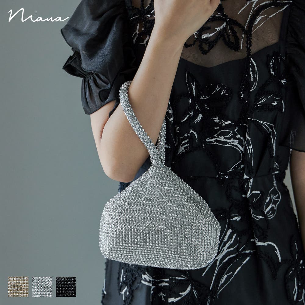 ニアナ（niana）/ラインストーンワンハンドルミニバッグ na0030007437_001.jpg